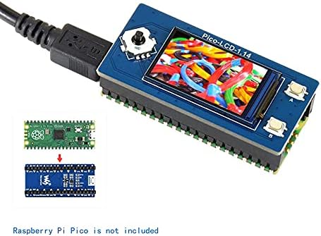 Treedix Compatível com Raspberry Pi Pico 1.14inch Módulo de exibição LCD 65K RGB Colors 240 × 135 pixels com interface SPI
