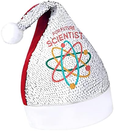 para futuros cientistas lantejoulas chapéus de Natal Santa Natal Hat para adultos Merry Xmas Festas Fantasia Bennie Cap