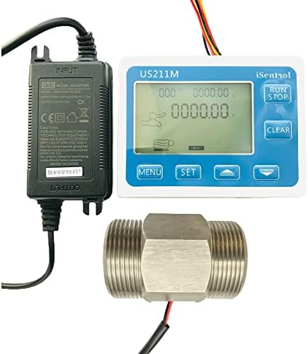 Medidor de fluxo digital Aço inoxidável 304 Medição do sensor de fluxo do salão 9-200L/MinBSPP G1 1/2