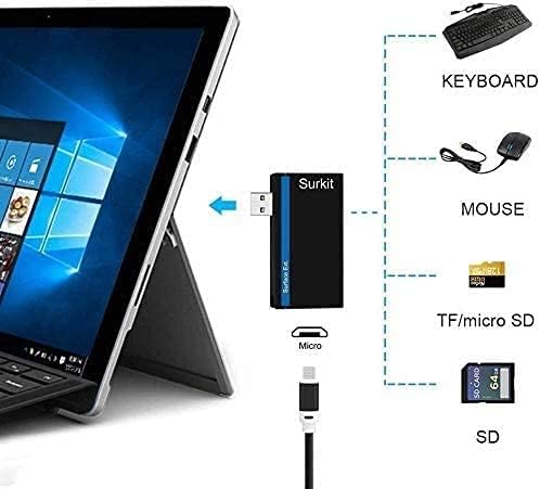 Navitech 2 em 1 laptop/tablet USB 3.0/2.0 Adaptador de cubo/Micro USB Entrada com SD/micro SD Reader compatível com asus Chromebook