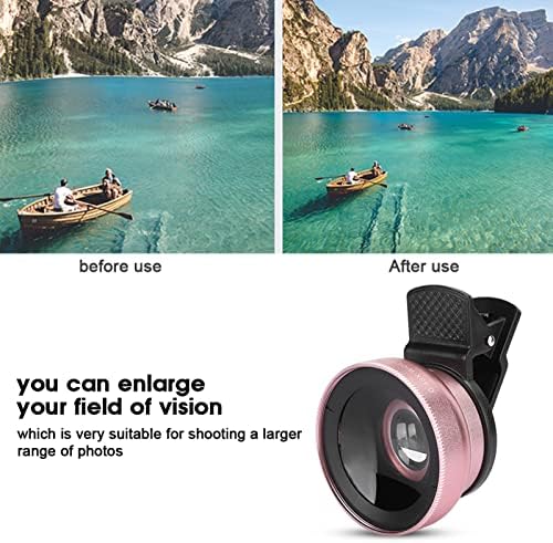 Kit de lente da câmera de 2 em 1 do telefone, 0,45x ER amplo angular, 12,5x Macro lente clipe universal com design de imagem