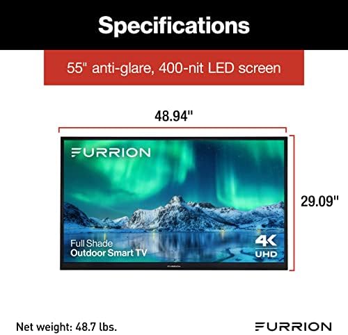 Aurora de 55 polegadas TV inteligente ao ar livre de 55 polegadas-LED-televisão ao ar livre HDR10 à prova de intempéries HDR10 com tela