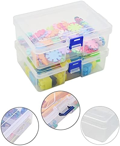 Caixa de giz de cera livre de peixes de giz de cera clara de plástico de clipe de brinquedo Organizador de jóias Recipiente
