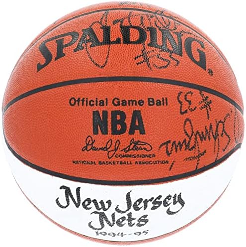 1994-95 Equipe de New Jersey Nets assinou Spalding NBA Game Basketball JSA CoA - Basquete autografado