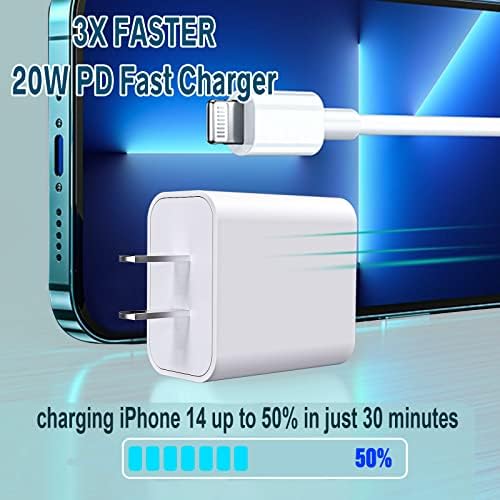 [2 pacote] carregador C USB, 20W iPhone 14 Bloco de carregador PD Adaptador de energia rápido compatível com iPhone