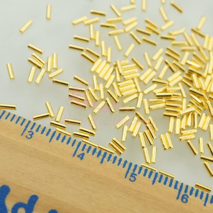 500pcs/lote redondo bar de ouro de ouro metalia liga de estilo japonês dicas de arte unhas manicure 3D DIY Design Decorações de