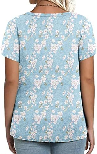 Tops femininos para o verão 2023 plus size casual curto streve manga impressa camiseta em videira em tops soltos blusas