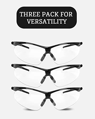 Aquulius 3pk Tiro de tiro - óculos de segurança - Proteção para os olhos para o campo de tiro, óculos de tiro táticos