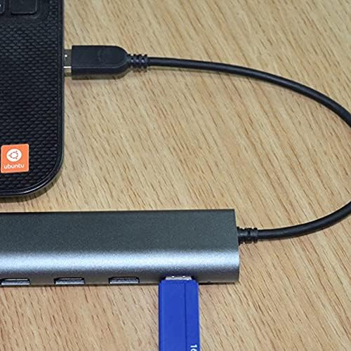Hgvvnm 4-porta USB 3.0 Ligante de alumínio Adaptador de alta velocidade multifuncional para laptop