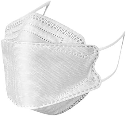 Adultos kf94_mask, 4 dobras de máscara branca feita na Coréia para adultos unissex externo peixe face_masca de proteção de segurança