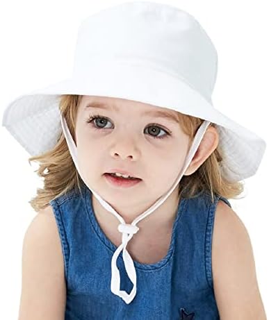 Baby Sun Hat para Chapéus de sol infantil para crianças com mais de 50 anos de chapéu de praia de verão ajustável com