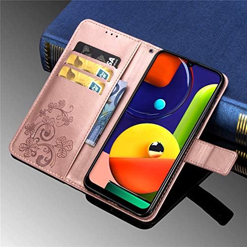 Supdigital Galaxy A21 Carteira, [FLOR FLORESTED] Premium PU Couather Flip Protetive Case Caso com suporte de cartão e suporte