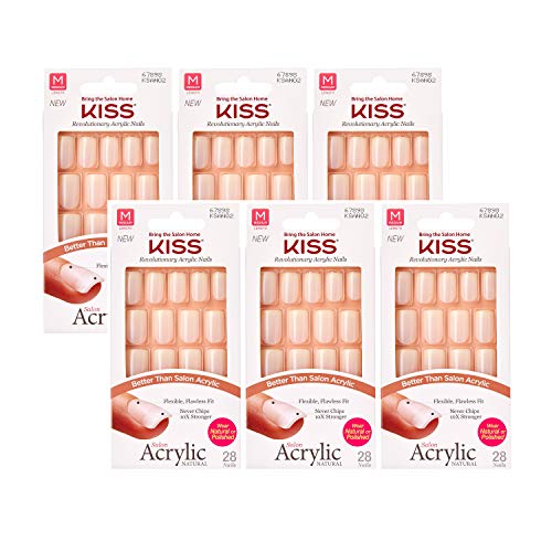 Kiss 96 Kit de unha da capa completa, unhas falsas duradouras, manicure DIY Home Set com cola de unha em gel rosa 3 g / 0,11 oz.
