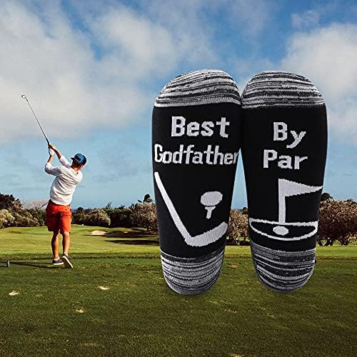 Levlo Dad Gift Golf Lover Socks Best Pops/Opa/Grampy/Godfather By Par Cotton Socks para Pai