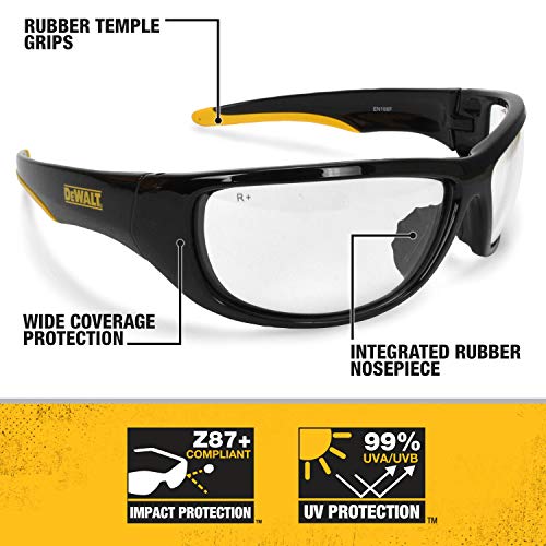 Óculos de segurança de Dewalt, claro, anti-capa, dpg84-óculos de segurança do Dominador de Isuladores e DPG94-1D, lente transparente