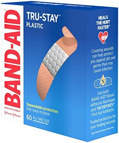 Band-Aid Brand tru-stay plástico tiras de ataduras adesivas todas as contagens de um tamanho 60