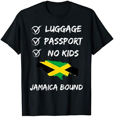Roupas de viagem jamaicana para suas próximas férias para a camiseta da Jamaica