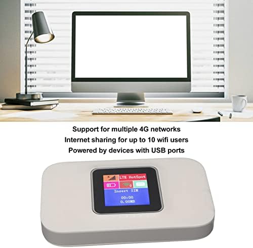 Mobile WiFi Hotspot, roteador de bolso 4G LTE, velocidade de até 300 Mbps, suporte 10 dispositivos WiFi Connect, roteador de