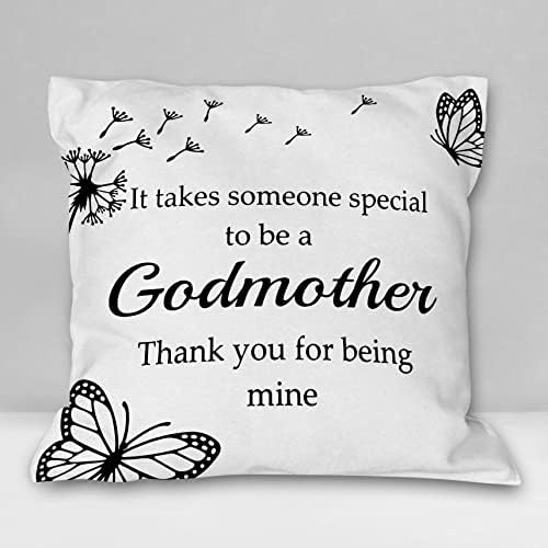 BUROSEV Obrigado por ser minha madrinha capa de travesseiro de arremesso macio, travesseiro decorativo do dia das mães, madrinha
