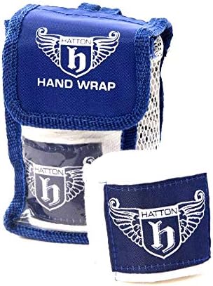 Hatton Boxing ~ Praços de mão da marca masculina - azul/branco, um tamanho