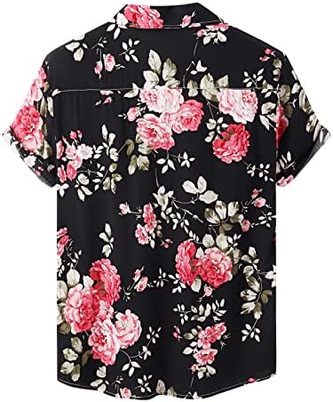 Camisas masculinas de verão camisas de moda casual masculino Top Hawaii Floral Top Top camise