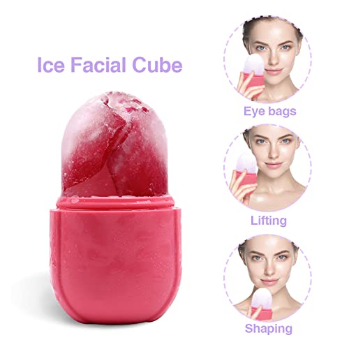 Rolo de gelo para rosto e olho, cubo facial de gelo, ferramentas de cuidados com a pele do rolo de face de gelo, massagem no rosto