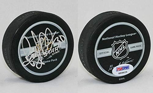 Ryan Miller assinou 2007 Official All Star Game Puck PSA/DNA autografado - Pucks autografados da NHL