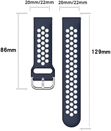 Pulseira vbwva para 20 22mm de pulseira universal de pulseira Sport Sport WatchBand