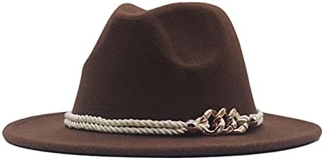 Chapéus de feltro para mulheres Western moda Ajustável Chapéus de pescadores de caminhão Chapéu elegante retro unissex Hats para