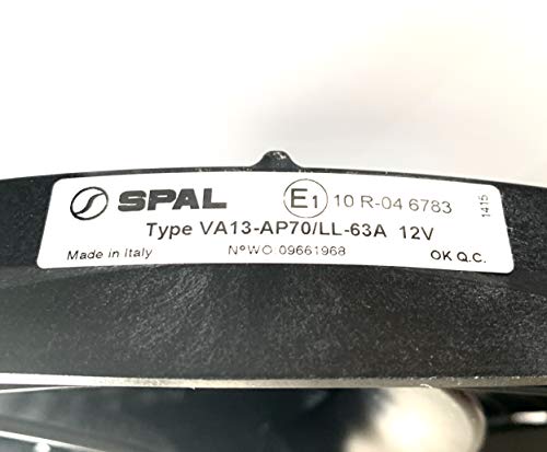 SPAL 30102044 13 Ventilador de puxador 12 volts de alto desempenho lâmina curva 1777 CFM