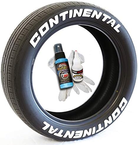 Letas de pneus continentais - kit de letras de pneus permanentes DIY - dimensionamento/cores personalizadas