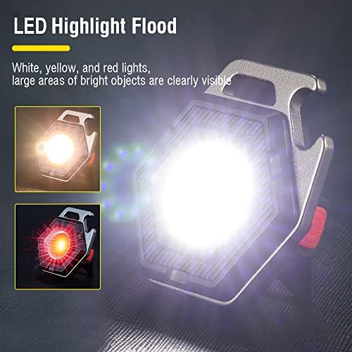 Ngokpyd LED LANTLHO DE MELHOR, 500 Lumens lanterna recarregável brilhante lanterna de chaveiro, 8 modos de luz Mini lanterna