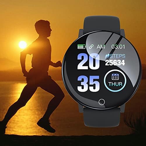 Ke1CLO Macaron Color Smart Watch Rastreador de fitness, tela smartwatch à prova d'água de toque, freqüência cardíaca e