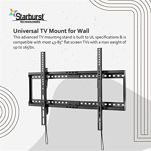 Starburst Technologies inclinando o suporte de parede de TV para TVs de 43 a 85 - compatível com até 600 * 400 vesa, com trava