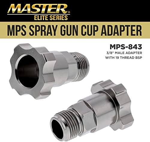 Sistema de tinta de elite mestre MPS Adaptador de copo de pistola de pulverização 843 - Converte as pistolas de pulverização