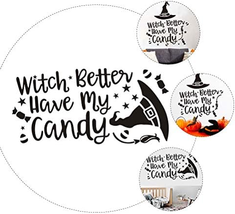 Partykindom letras inglesas adesivo decorativo adesivo de parede atraente para o halloween em casa para festa de Halloween