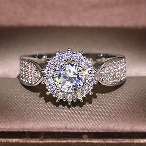 2023 Novo presente Jóias femininas Pedra White Ring Rings de noivado de casamento Anel de arco
