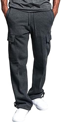 Calça ativa masculina calça fitness cônica calça de moletom falha calças de cordão com bolso de carga