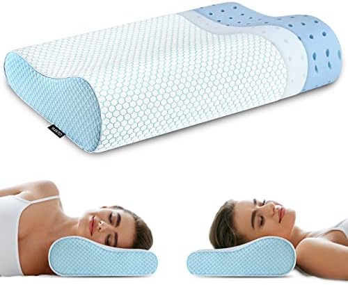 Almofadas de espuma de memória, travesseiro de cama ajustável para dormir, travesseiro ergonômico do travesseiro cervical do pescoço
