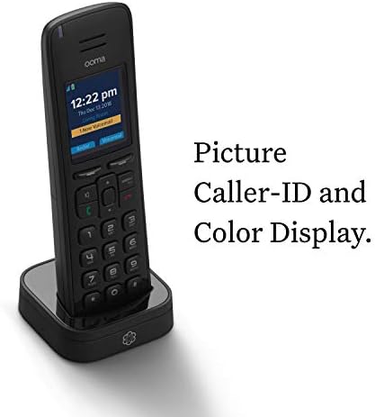 Ooma TelO VoIP Serviço de telefone doméstico gratuito na Internet e HD3 Handset. Substituição de telefone fixo acessível. Ilimitado
