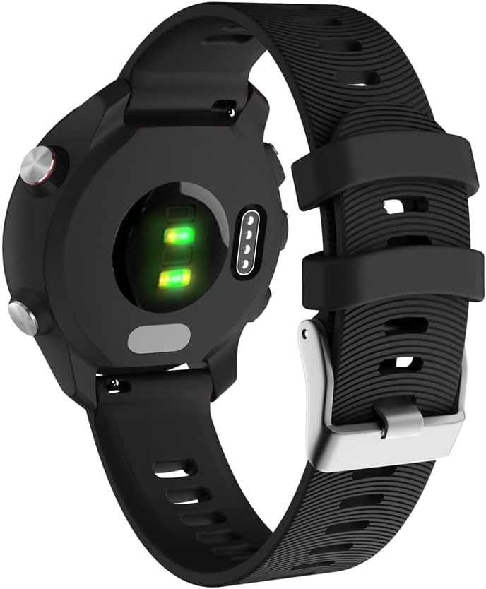 Kossma 20mm Silicone Watch Band Strap for Garmin Forerunner 245 245m 645 Vivoativo 3 Vivomove HR Smart Pulset Pulset Strap