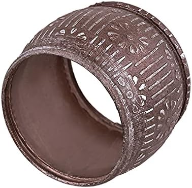 Anéis de guardanapo Conjunto de 6 | Anéis de guardanapo de metal para restaurante de festa de recepção de casamento