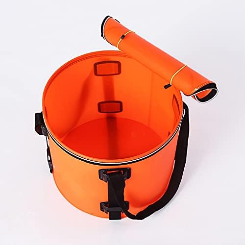 N/Um balde de pesca dobrável de qualidade pesada com alça de ombro 3 tamanho de tela leve, caçamba de caçamba portátil