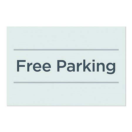 CGSignLab | Janela de estacionamento gratuito -vitrine de peitoral se apega | 27 x18