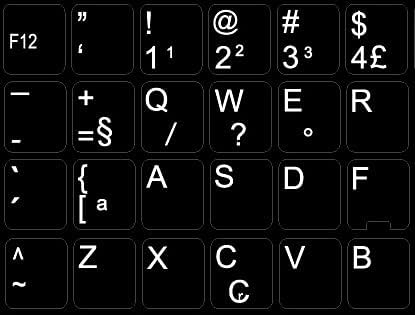 SUBSTITUIÇÃO DE 4KEYBOARD Decalques de teclado brasileiro português Bunto preto para desktop, laptop e caderno