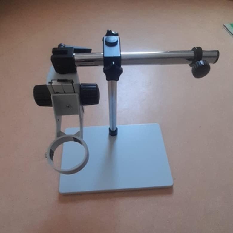 Lukeo Industrial Binocular Trinocular Microscópio Câmera Stand Stand Suporte de braço 76mm Universal 360 Rotativo Manutenção