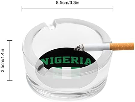Nigéria bandeira de vidro cinzeiros de vidro para cigarros lixo à prova de vento pode imprimir bandejas de cinzas sofisticadas para