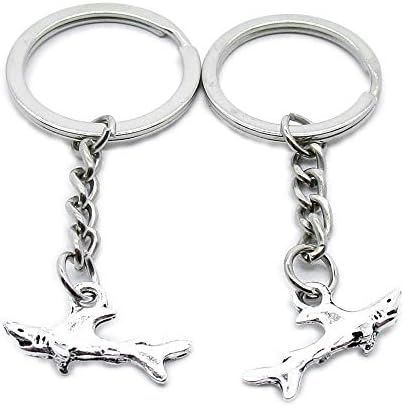 1 PCS Antique Keyrings Silver Keychains Correntes -chave Tags Clasps AA461 Shark
