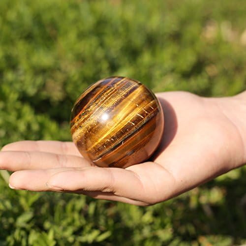 Hongjintian Rock Tiger Eye Gemstone Polished Ball Sphere Natural Cristal de quartzo com suporte livre para cura corporal