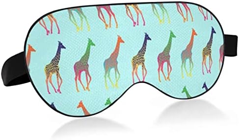 Máscara de olho do sono unissex colorido-zebra-giraffe máscara de dormir confortável
